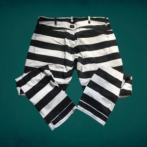 G-Star 3D Tapered Jeans in black stripe